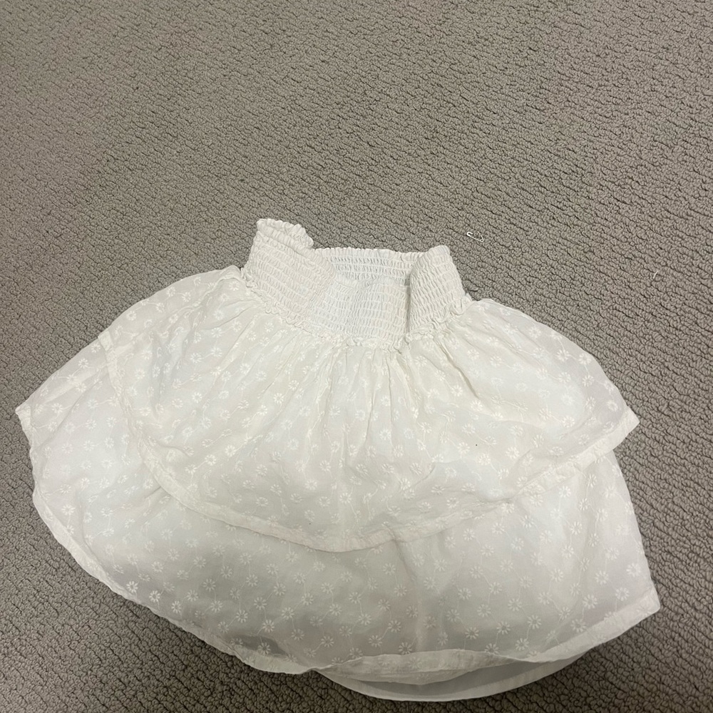 Hollister Skirt White Size Small